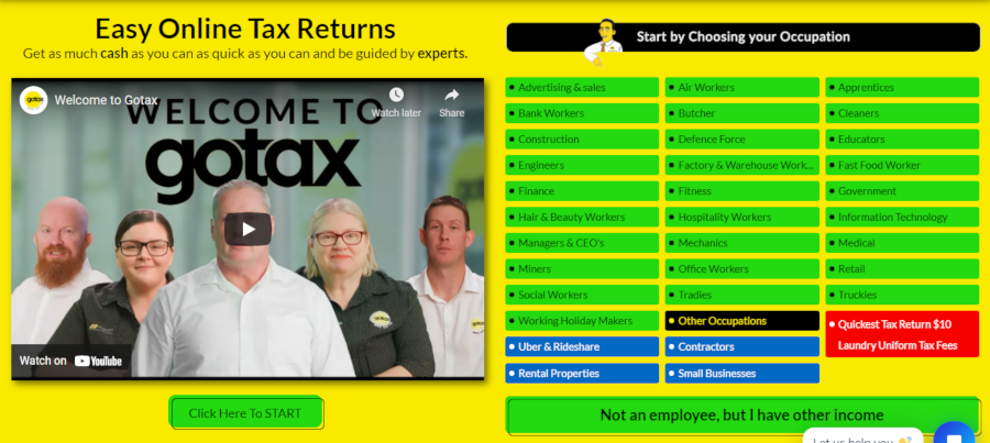 Easy OnIine Tax Returns with Occupation Specific Expenses to ensure you never miss a tax deduction again